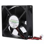 Zunate DC Soğutma Egzoz Fanı, Çift Bilyalı Rulmanlar 8025 Büyük Hava Hacmi 2pin 12V0.51A 8cm Soğutma Fanı, Kasa Soğutması Için, CPU Soğutucu