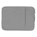Zunate Dizüstü Bilgisayar Kılıfı Kılıf, 15,6 inç Çift Katmanlı Tasarım Polyester Dizüstü Bilgisayar Taşıma Çantası Metal Fermuarlı, 39 x 29 x 2 cm, Gezginler, Öğrenci, İş Adamları için (Gri)