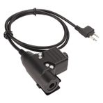 Zunate Taktik U94 PTT Adaptörü 2 Pin, Bas Konuş Düğmesi Walkie Talkie Askeri Kulaklık Bağlantı Kablosu Alan Için Midland Iki Yönlü Telsiz