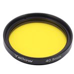 Zunate Tam Renkli Objektif Filtre Seti, 40,5 mm SLR Fotoğraf Makinesi Renk Filtresi Seti, Turuncu, Mor, Sarı, Yeşil, Mavi, Su Geçirmez, Yağ Dayanıklı Filtre Objektif Filtre Gövdesi, 40,5 mm için Uygun (Sarı)