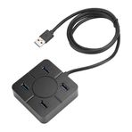 Zunate USB Hub, USB 3.0 Dağıtıcı Bağlantı İstasyonu, Dizüstü Bilgisayar, Klavye, Fare, Sabit Disk Sürücüsü, Tak ve Çalıştır için 4 Bağlantı Noktalı (Siyah)
