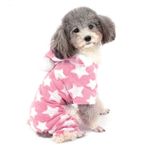 Zunea Küçük köpekler için pijama, kışlık manto, kapüşonlu yavru köpek, sıcak polar yumuşak kapüşonlu kazak, evcil hayvan kıyafeti, Chihuahua kazak, kıyafet, pembe S