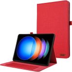Zunhai Xiaomi Pad 6s Pro 12.4 Için Kumaş Deri Tablet Kılıfı (Yurt Dışından) - Kırmızı
