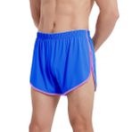 ZUOLAIYIN Erkekler için koşu şortu, file şort, büyük bölünmüş taraflı, iç çamaşırı, boxer şort, balık ağı, şeffaf, mayo, koşu şortu, atletik, Mavi (8386), L