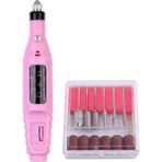 Zuomee 20000 Rpm Elektrikli Tırnak Matkabı USB 6 Uçlu Ev Tipi Manikür Seti (Yurt Dışından) - Pembe