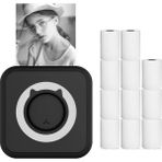 Zuomee Kablosuz Bluetooth Fotoğraf Yazıcısı - Taşınabilir Anında Baskı, Ios/android 11 Uyumlu Kağıt Rulolu (Yurt Dışından) - Siyah