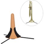 Zuomee Taşınabilir Trompet Üçayak Sehpası, Ayrılabilir Metal Bacaklı Abs Destek (Yurt Dışından) - Siyah