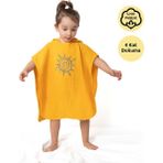 Zuppers 4 Katlı Nakışlı Müslin Panço - Hardal - Sarı
