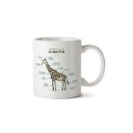 Zürafa Anatomi Giraffe Anatomy Baskılı Kupa