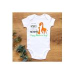 Zürafa Anne Bebek Organik Baskılı Çıtçıtlı Body 2778-LMN, 6 Ay