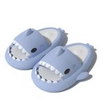 Zureto Dragon Shark Slides Mavi Beyaz Kadın Sandalet