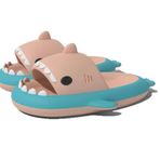 Zureto Dragon Shark Slides Pembe mavi Kadın Sandalet