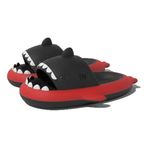Zureto Dragon Shark Slides Siyah Kırmızı Kadın Sandalet