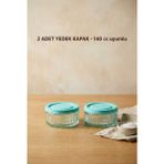 Zuri Design 2 Adet Yedek Kapak 140 cc Uyumlu Kavanoz Kapağı - Turkuaz - 0,21 L