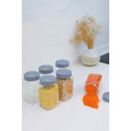Zuri Design 6'lı Cam Kavanoz Seti - Gıda Saklama Kabı 800 ml - Şeffaf