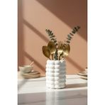 Zuri Design Beton Dekoratif Biblo Bohem Kaşıklık – Modern Tasarım 10 x 17 - Beyaz