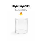 ZURİ DESİGN Biyoetanol Masaüstü Şömine Camı – Isıya Dayanıklı Koruyucu Cam | Luma & Terra Fire Uyumlu