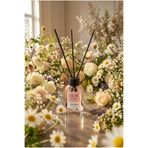 ZURİ DESİGN Pudra Oda Kokusu Cam Şişe 3 Siyah Bambu Çubuklu Dekoratif Koku 50 ml
