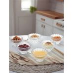 Zürih Collection Kristal Desenli Kahvaltılık-Çererzlik-Sunumluk Kase 6 Parça - 290 ml