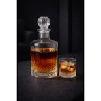 Zürih Collection Kristal Oval Karaf-Sürahi ve 6 Parça Kristal Su-Viski Bardağı Seti - Su Seti - 1,3 lt