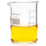 Zürih Ticaret Cam Beher 50 ml Kısa Form Isıya Dayanıklı Beaker Yüksek Isıya Dayanıklı