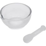 Zürih Ticaret Cam Havan Tokmaklı 120 mm Havan ve Eli 1 Set Paket Isı ve Kimyasala Dayanıklı