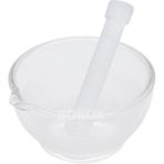 Zürih Ticaret Cam Havan Tokmaklı 90 mm - Havan ve Eli - 1 Set Paket - Isı ve Kimyasala Dayanıklı