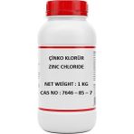Zürih Ticaret Çinko Klorür 1 kg Cas No : 7646 85 7 Saflık: 98% 1 Kg hdpe Şişe