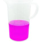 Zürih Ticaret Kulplu Plastik Beher 2000 ml Kabartma Dereceli Beaker Ölçü Kabı 2 Litre