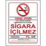 Zürih Ticaret Sigara Içilmez - Uyarı Levhası - 25X35 cm