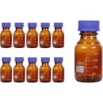 Zürih Ticaret ZURIHLAB Amber Cam Şişe 250 mL - Vida Kapaklı Boş Numune Şişesi - Otoklav Şişe - (10 Adetlik Toptan Set)
