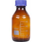 Zürih Ticaret ZURIHLAB Amber Cam Şişe 500 mL - Vida Kapaklı Boş Numune Şişesi - Otoklav Şişe