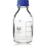Zürih Ticaret ZURIHLAB Cam Otoklav Şişe 500 mL - Vida Kapaklı Boş Şişe - 100% Borosilikat - Contalı - Otoklavlanabilir