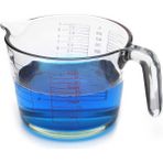 Zürih Ticaret ZURIHLAB Kulplu Cam Beher 1000mL - Dayanıklı Cam - Birden Fazla Ölçüm Taksimatı İçerir (mL/dL/Oz/Cup)