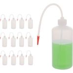 Zürih Ticaret ZURIHLAB Piset 500 mL - Renkli Yıkama Şişesi - Şeffaf PE Plastik - Uzun Form - (12 Adetlik Toptan Set)