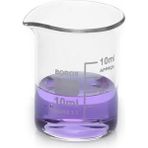 Zürih ZURIHLAB Cam Beher 10 ml - Kısa Form Isıya Dayanıklı Beher