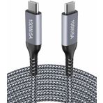 Zusnxaxe 15FT USB C - USB C Kablosu 100W, Tip C Hızlı Şarj, Uzun Örgülü, Samsung Galaxy S21 S20, Note 10/20, Google 4a/4/3 XL, MacBook Pro/Air, Dell XPS, Moto G7 Plus ile Uyumlu Şarj Kablosu