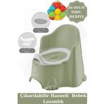 Zuu Baby Comfort Taşınabilir Lazımlık – Çocuk Tuvalet Eğitimi Alıştırma Lazımlığı Yeşil 10 Top