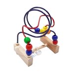 Zuzu Toys Ahşap Mini Eğitici Ve Zeka Koordinasyon Boncuklu Mama Sandalyesi Oyuncağı 12 Cm