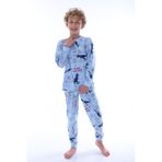 Zuzunga Kahramanlar Birliği Avengers Desenli Erkek Çocuk Pijama Takımı Mavi1 Mavi