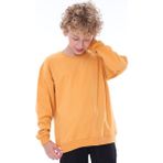 Zuzunga Oversize Hardal Renk %100 Pamuk Basic Sweatshirt Uzun Kol Çocuklar İçin - Turuncu - 3 Yaş