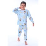 ZUZUNGA - Sevimli Astronot Bobi Mavi Çocuk Pijama Takımı - PJM-Mavi-Bobi-7-8
