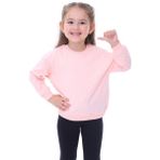 Zuzunga Unisex Çocuk Basic Düz Fırçalı %100 Pamuk Sweatshirt - Somon - 10 Yaş