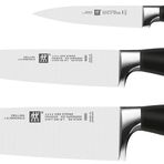 Zwilling 3 Parça Bıçak Seti, Paslanmaz Çelik, Siyah-Gri