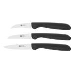 Zwilling 38115001 sebze bıçağı seti, 3 parçalı, plastik, siyah