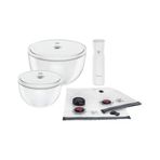 ZWILLING Fresh & Save Bowls Vakumlu Saklama Kabı Başlangıç Seti, Cam, M/L, 9 Parça