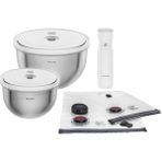 ZWILLING Fresh & Save Bowls Vakumlu Saklama Kabı Başlangıç Seti Paslanmaz, Çelik, M/L, 9 Parça