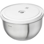 ZWILLING Fresh & Save Bowls Vakumlu Saklama Kabı, L, 24 Santimetre, Paslanmaz Çelik, Metalik Gri