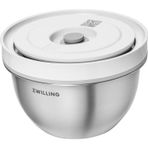ZWILLING Fresh & Save Bowls Vakumlu Saklama Kabı, S, 12 Santimetre, Paslanmaz Çelik, Metalik Gri