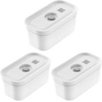 Zwilling Fresh & Save Vakumlu Yemek Taşıma Kabı, S, Plastik, Beyaz-Gri 3lü paket